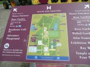 The map of the grounds at Castle Howard in York, UK