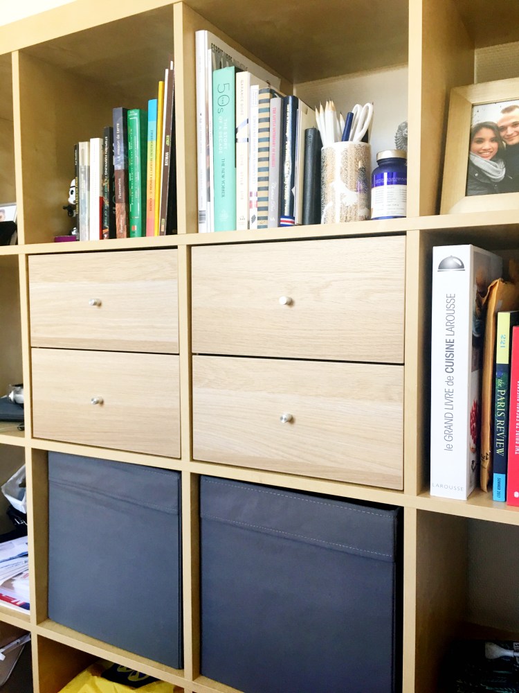 IKEA bookshelf drawers and boxes