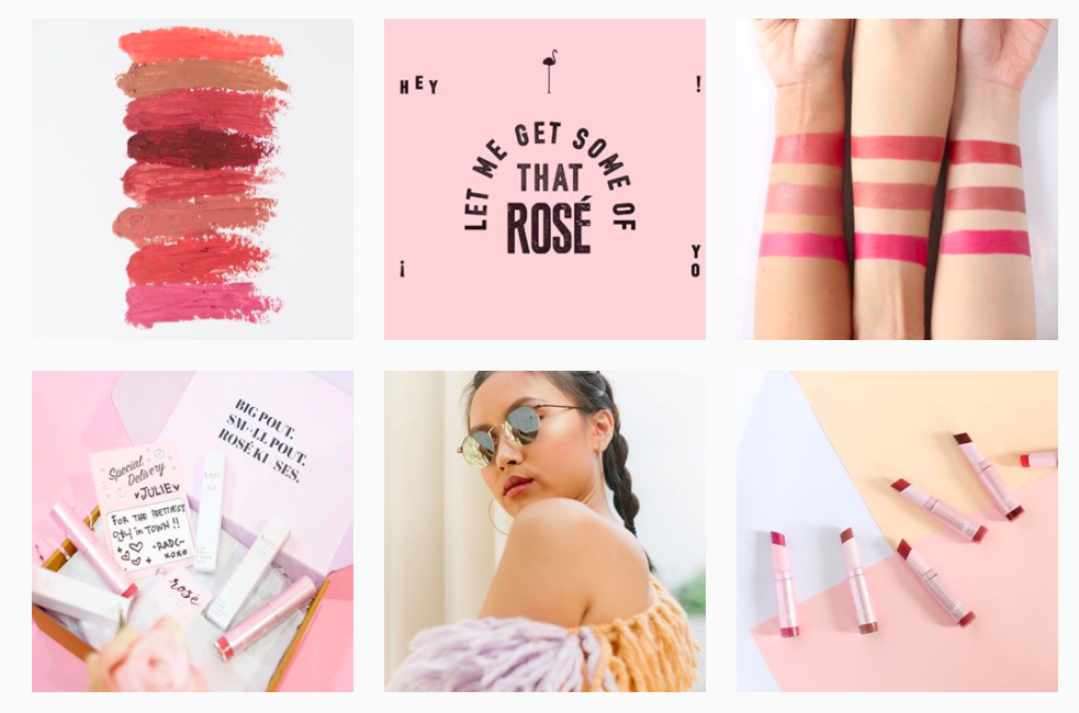 Rose All Day co makeup Instagram