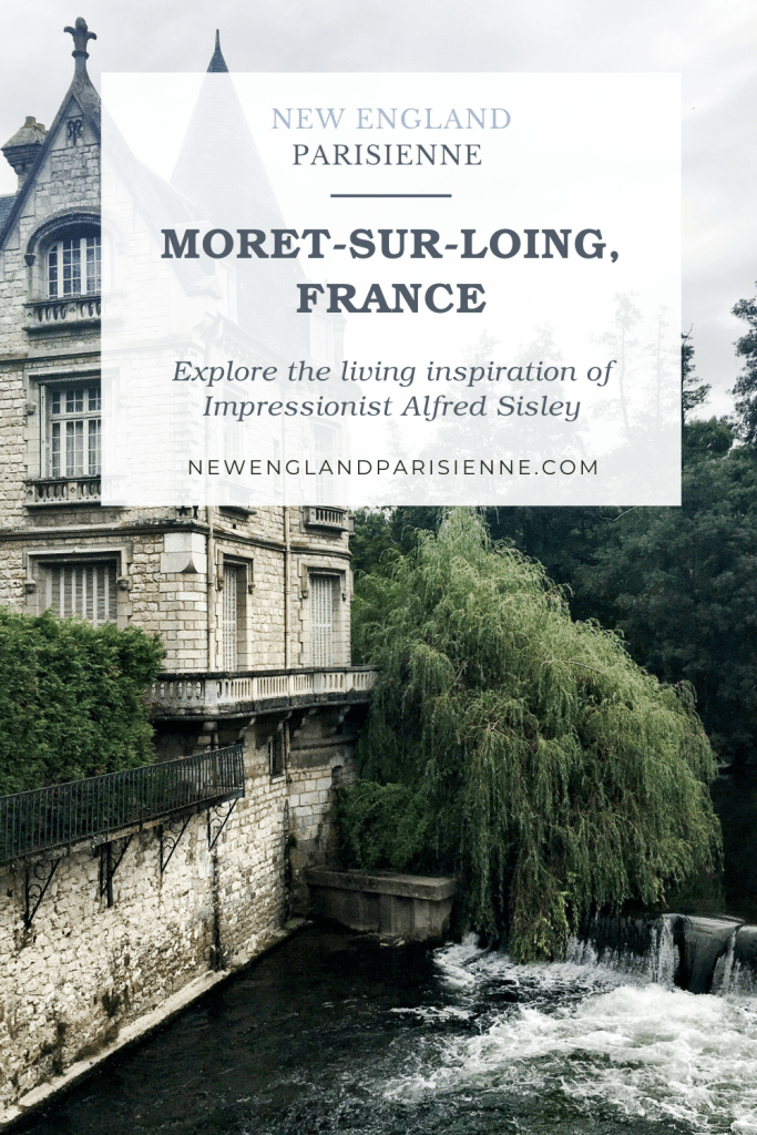 River view of Moret-sur-Loing, France