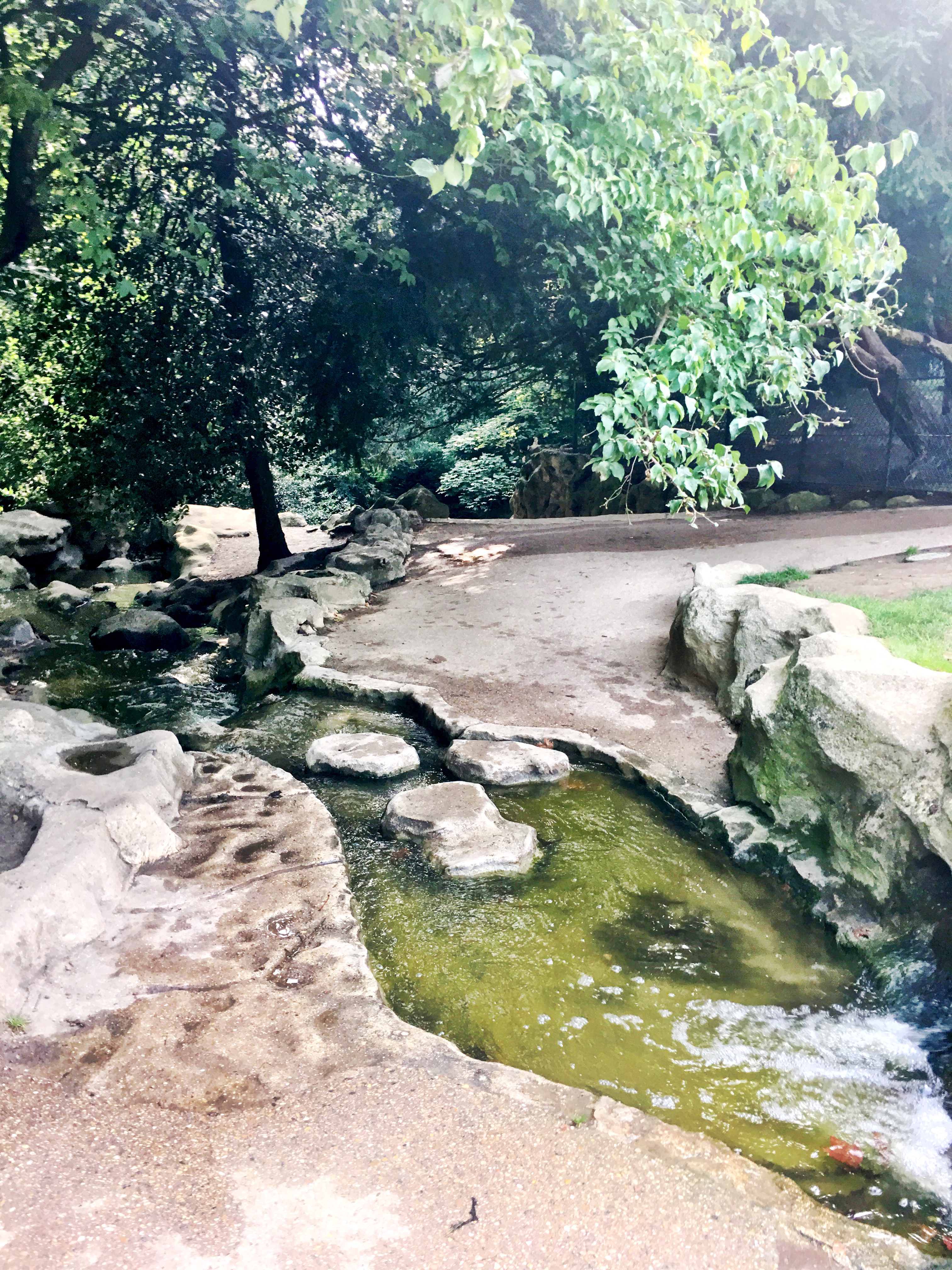 Buttes Chaumont Park in Paris, France