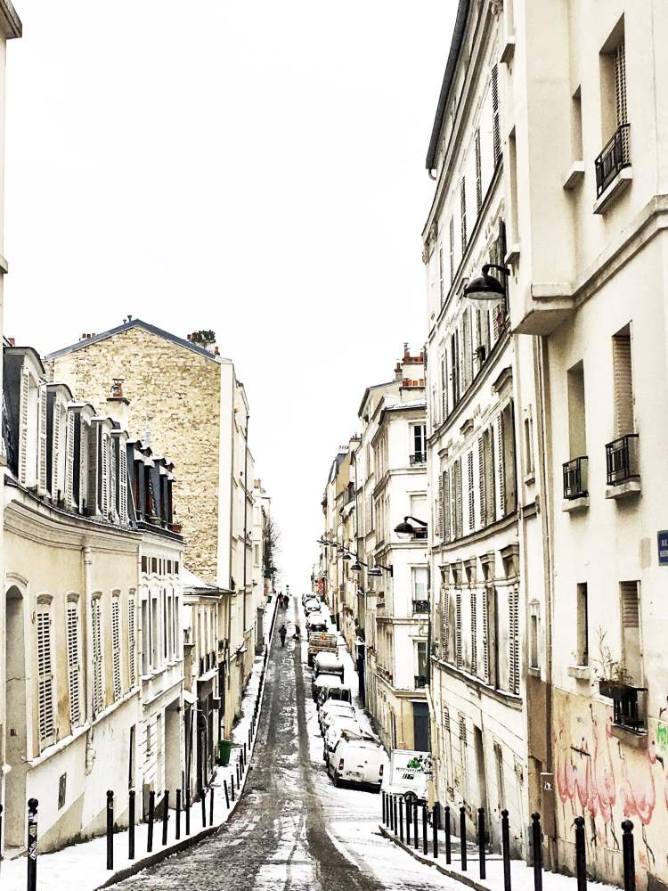 Montmartre Paris in winter