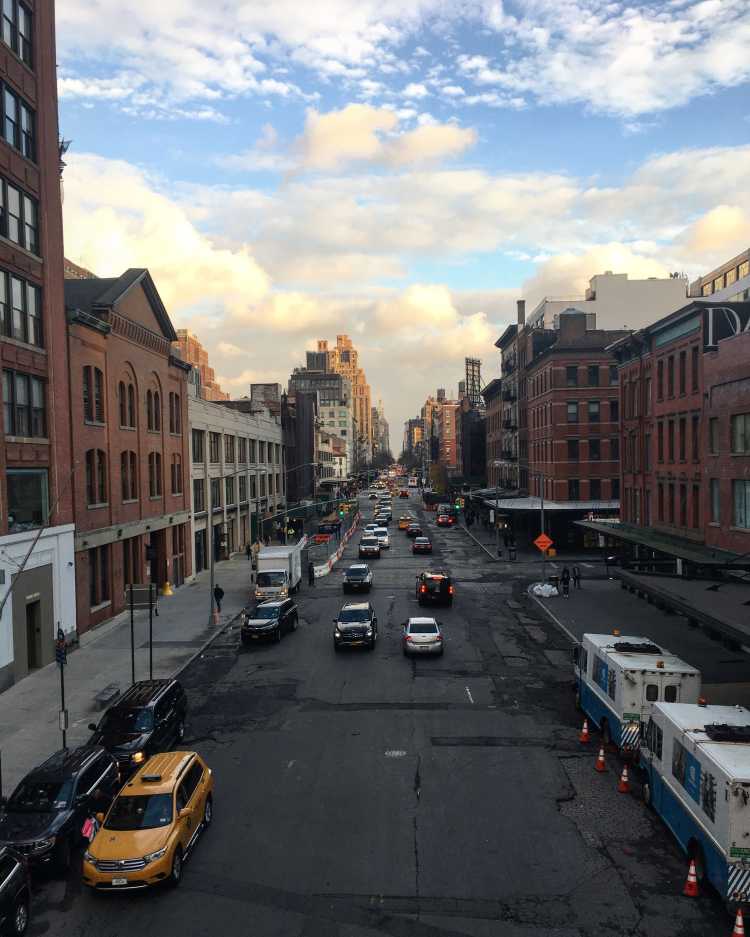 New York City street view from High Line