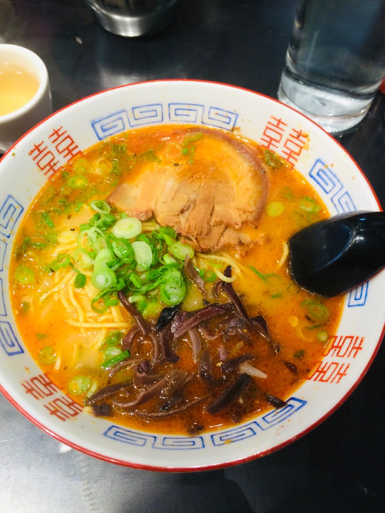 Spicy miso ramen at Mecha Noodle Bar in South Norwalk, Connecticut