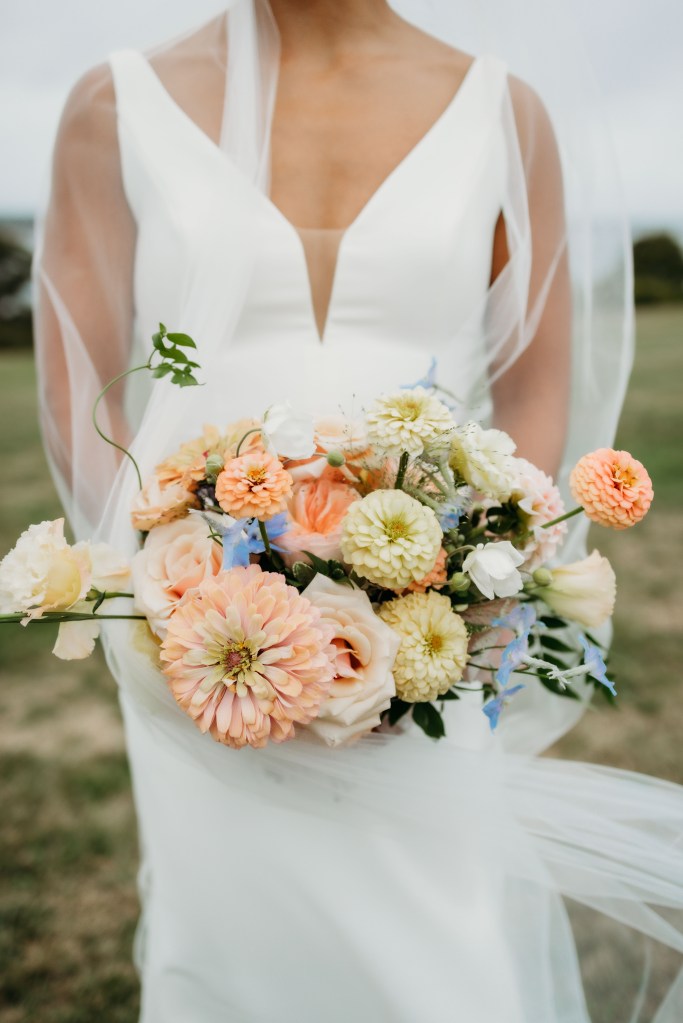 Petals Farm RI wedding bouquet