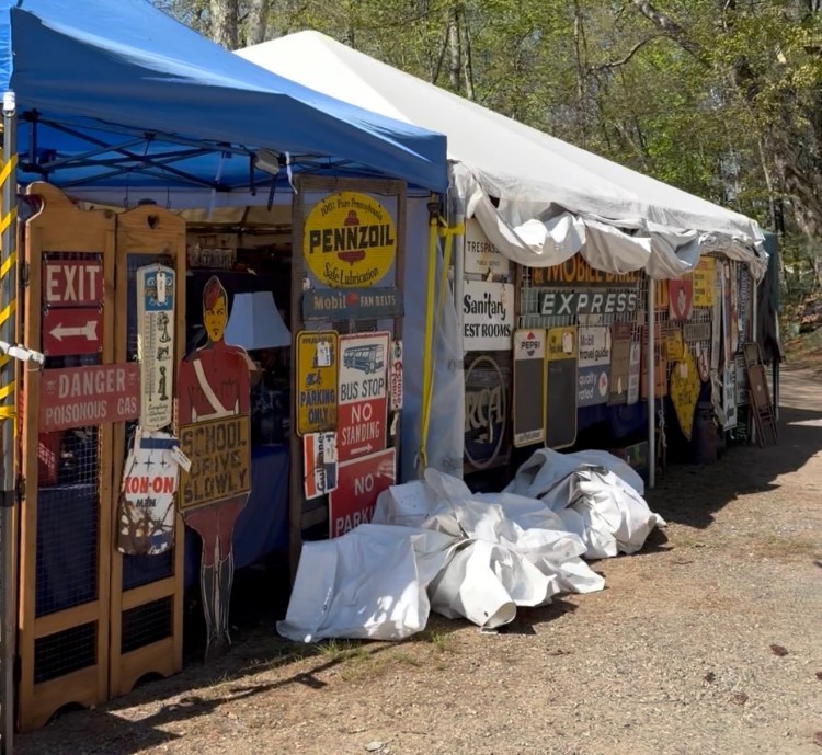 Antique signs at Brimfield Flea Market