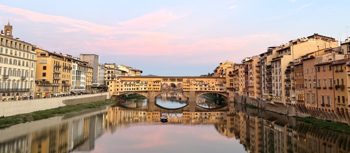 Ponte Vecchio in Florence at sunset