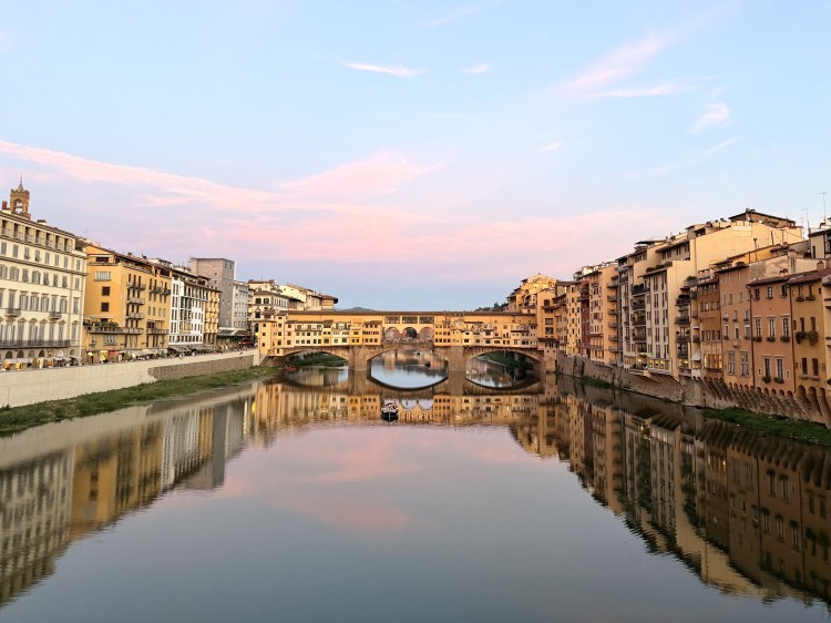 Ponte Vecchio in Florence at sunset